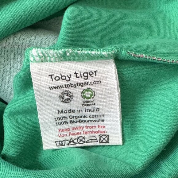 NWT Toby Tiger Organic Green Apple Applique Tee 4/5 - Picture 5 of 6